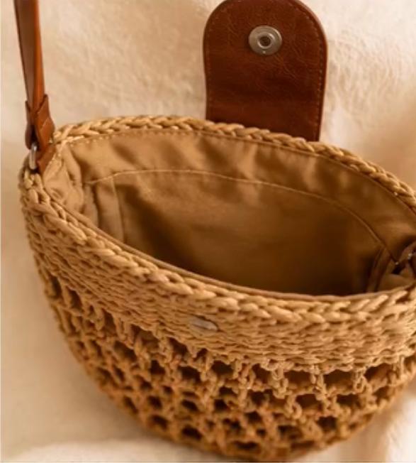 Bandolera Crochet Beis