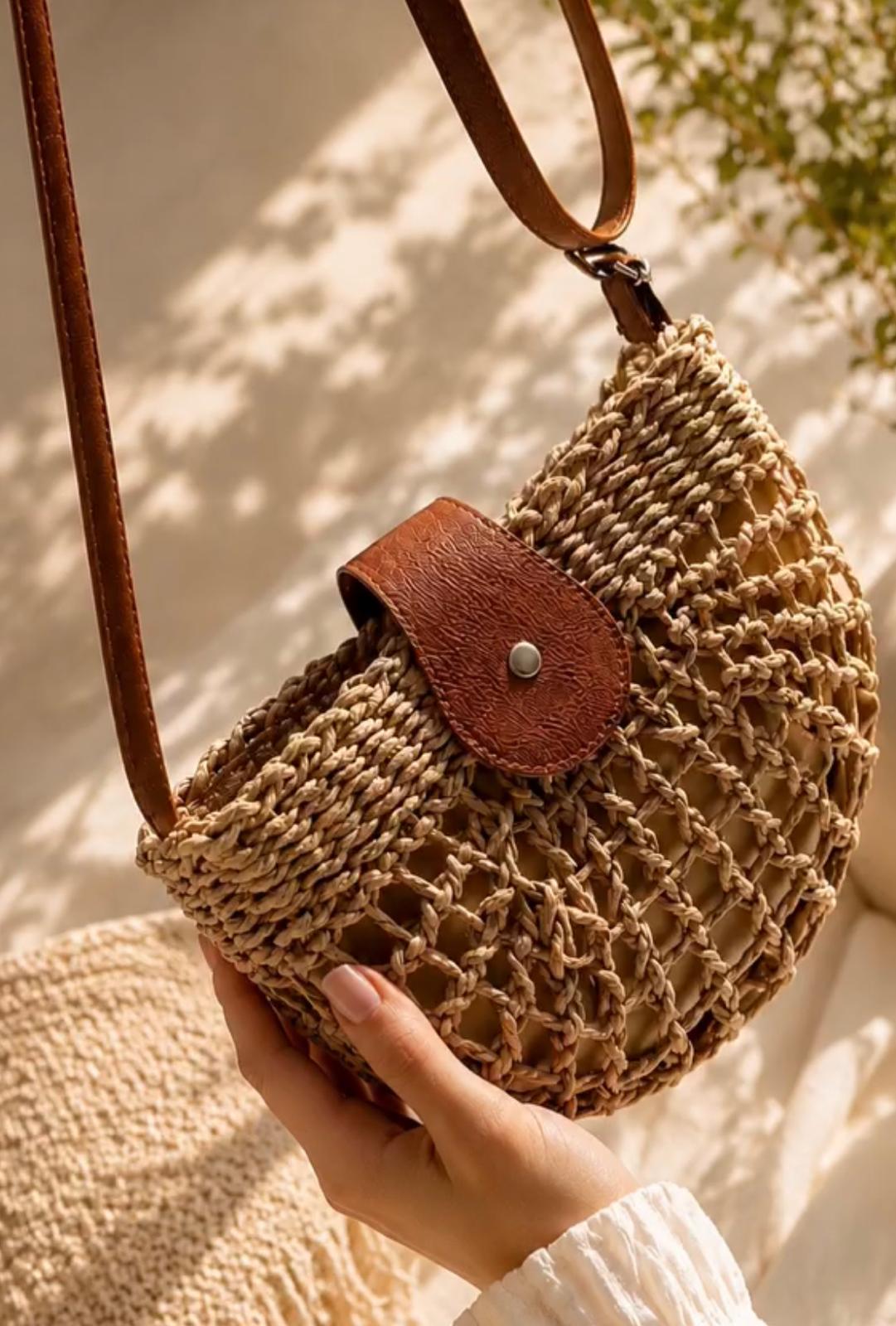 Bandolera Crochet Beis
